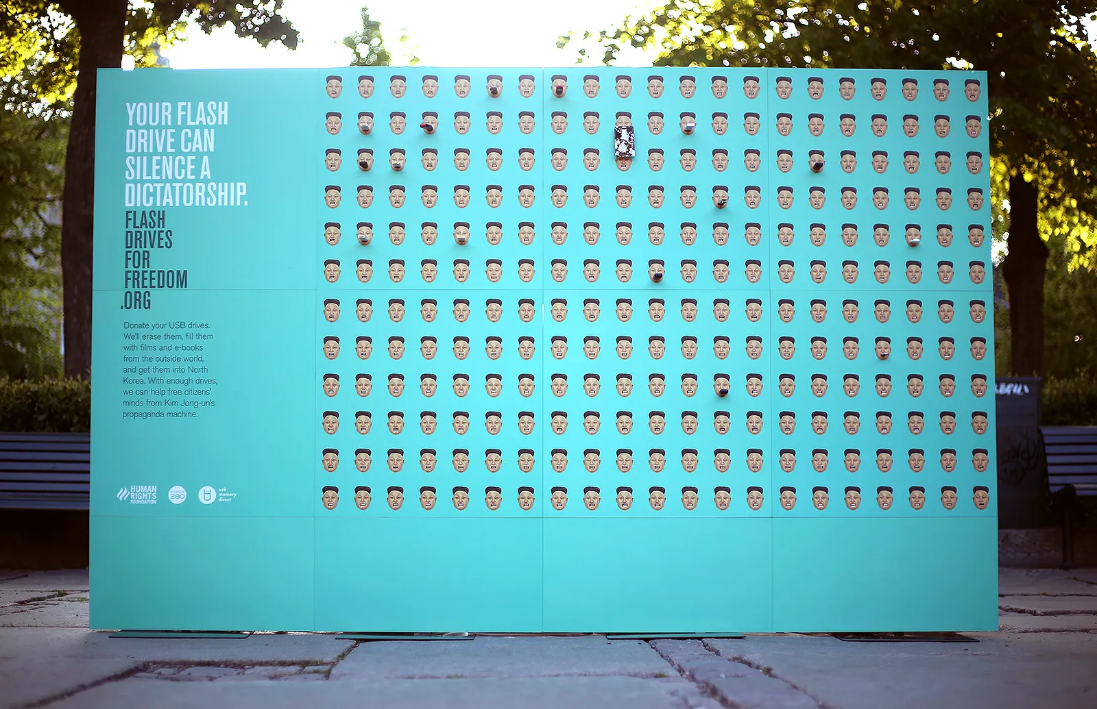The Flash Drives for Freedom installation at the Oslo Freedom Forum