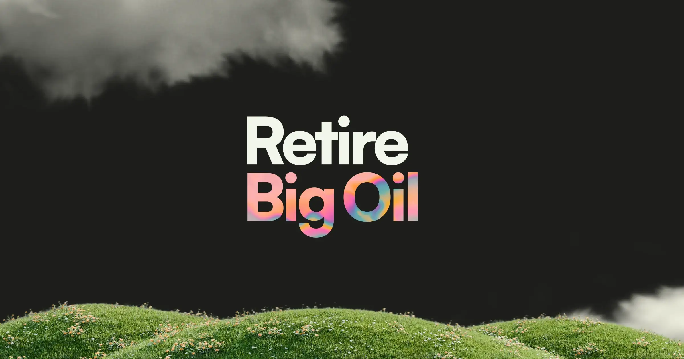 Tarjeta con el logo de Retire Big Oil