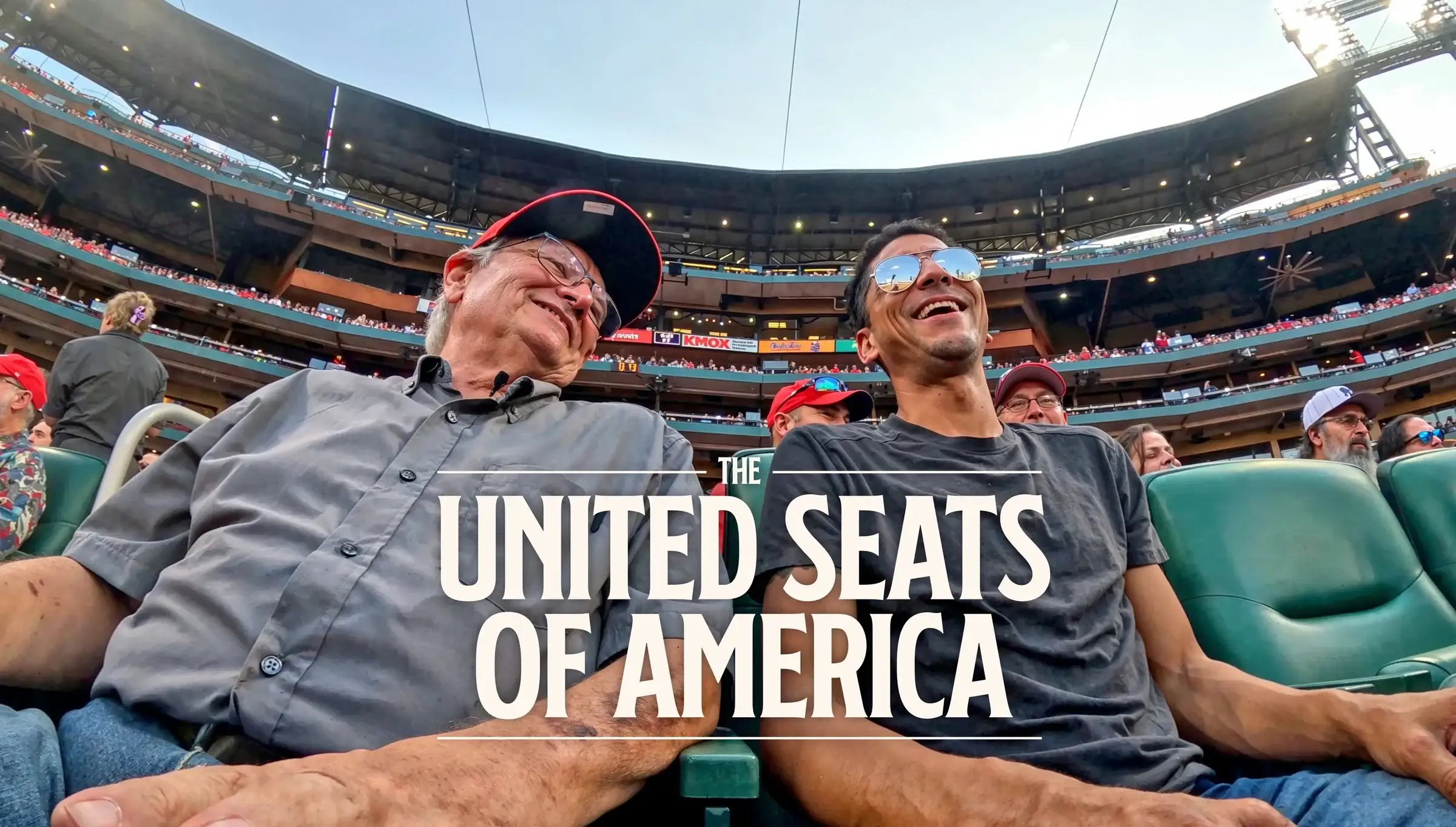 Placa de título de United Seats of America: dos desconocidos en el partido de los Cardinals