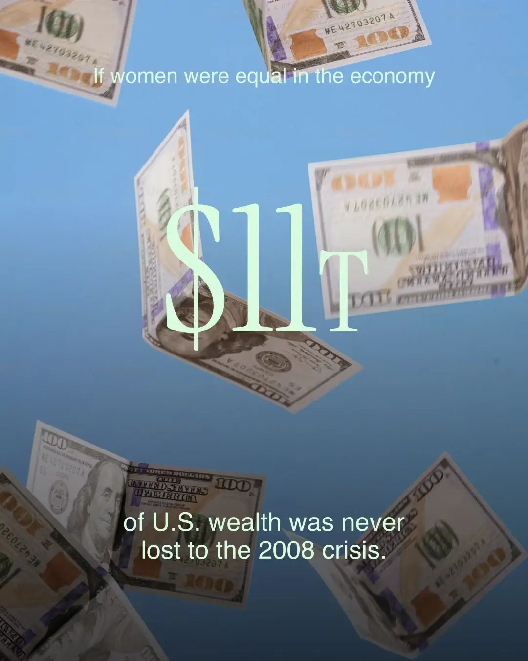 Alternate-history stat card: $11T of US wealth never lost to the 2008 crisis