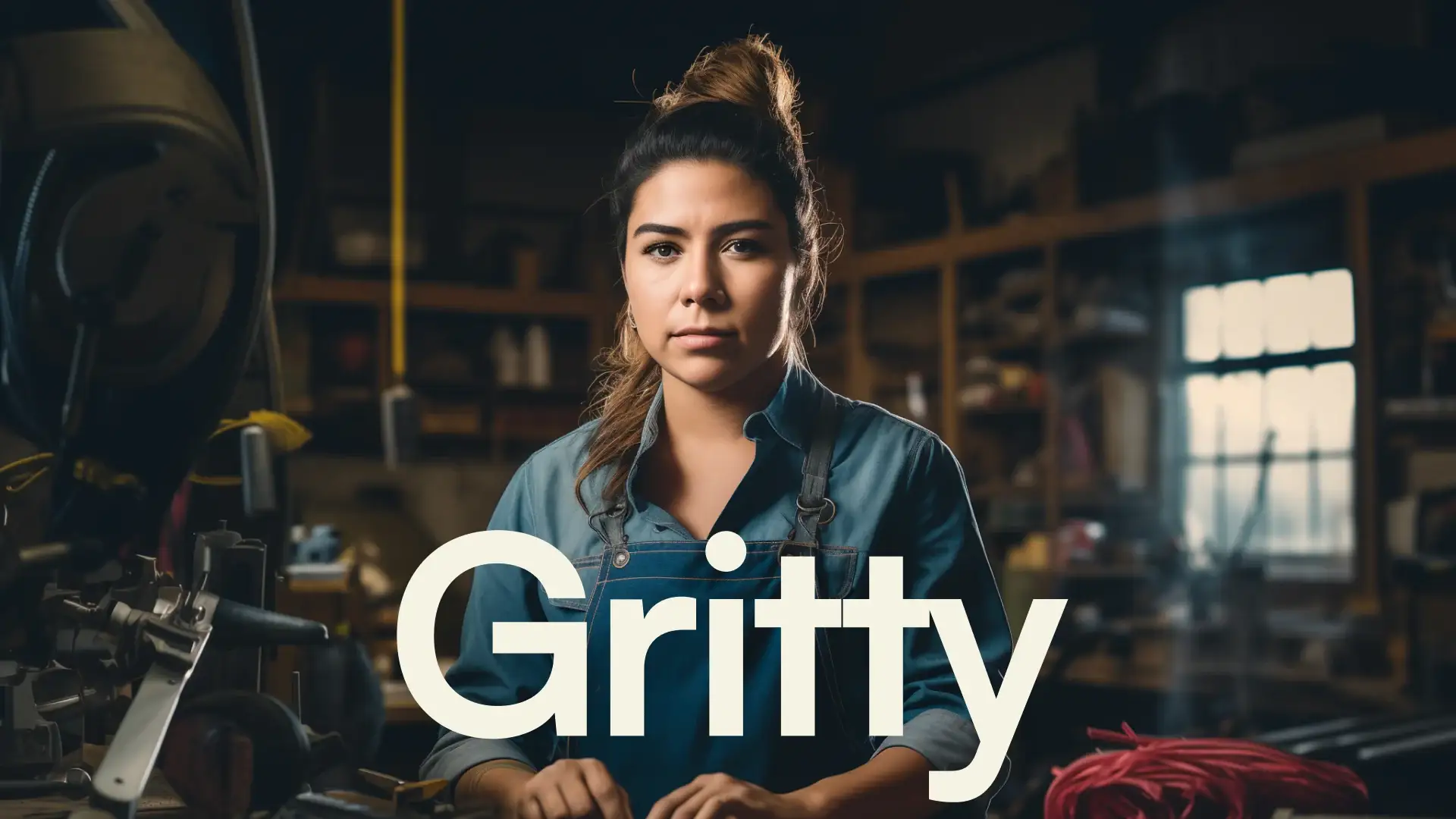 Brand photography direction: Gritty, a founder in her workshop