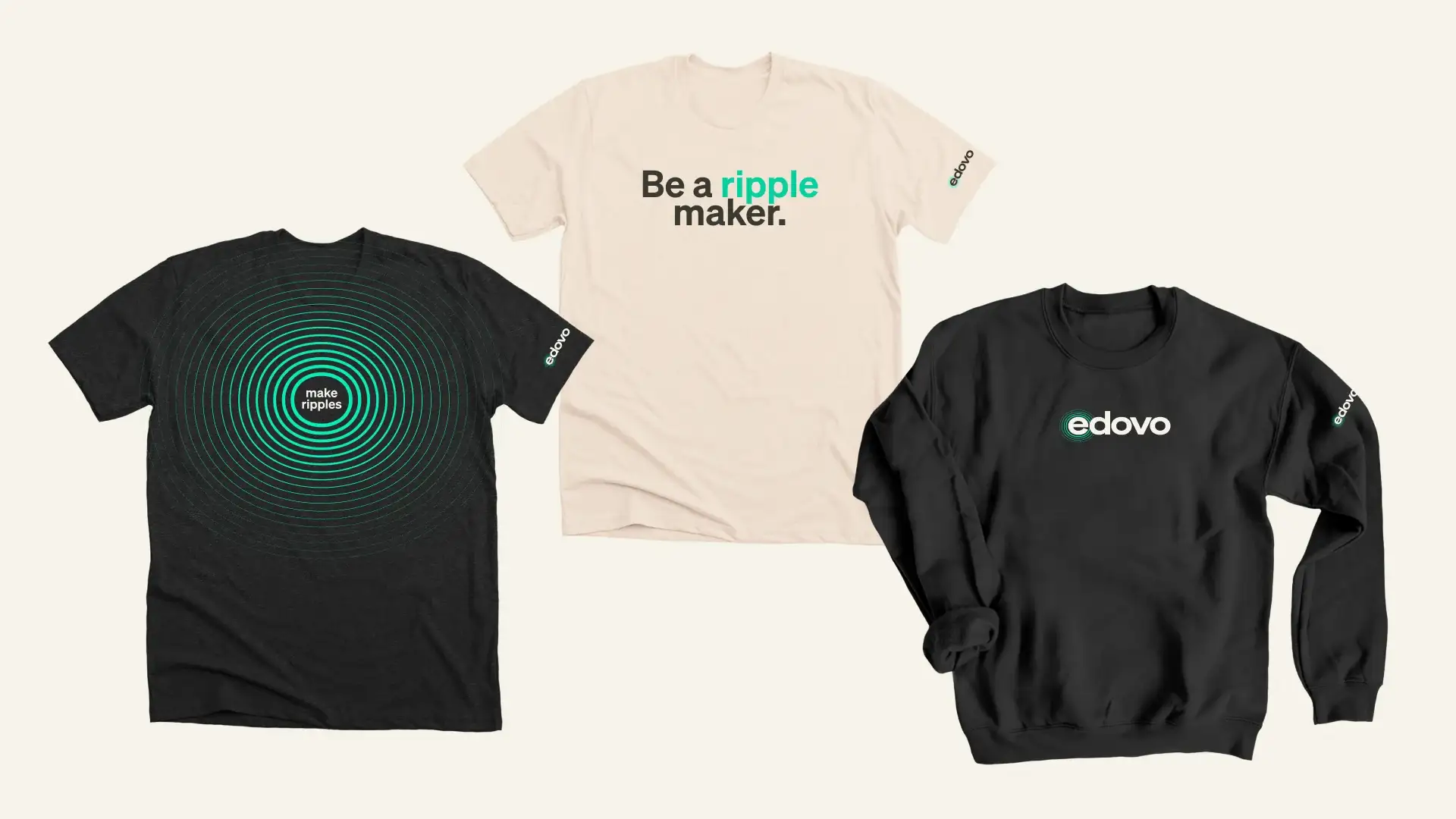 Edovo merch: 'Be a ripple maker'
