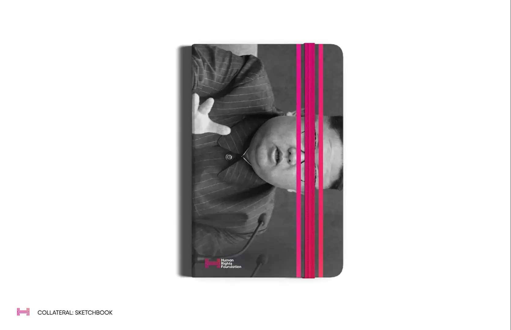 HRF notebook with magenta band